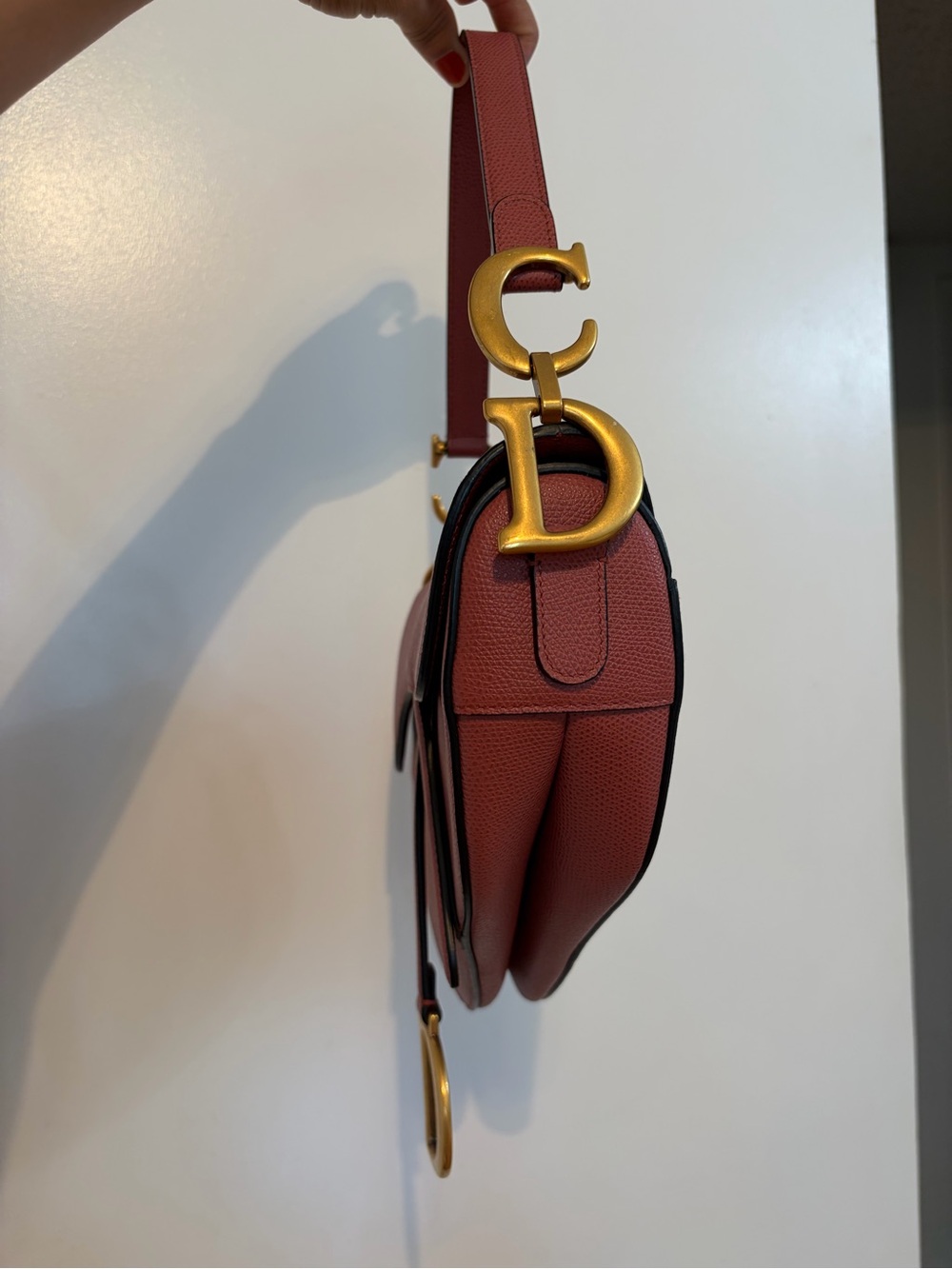 Dior Saddle Shoulder Bag in Dusty Rose with Gold Hardware - Picture 2 of 7